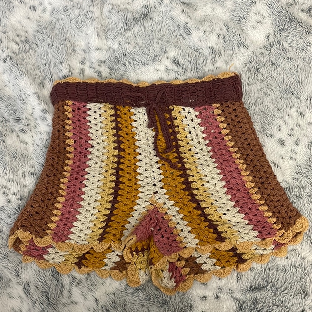 Crochet High Rise Shorts